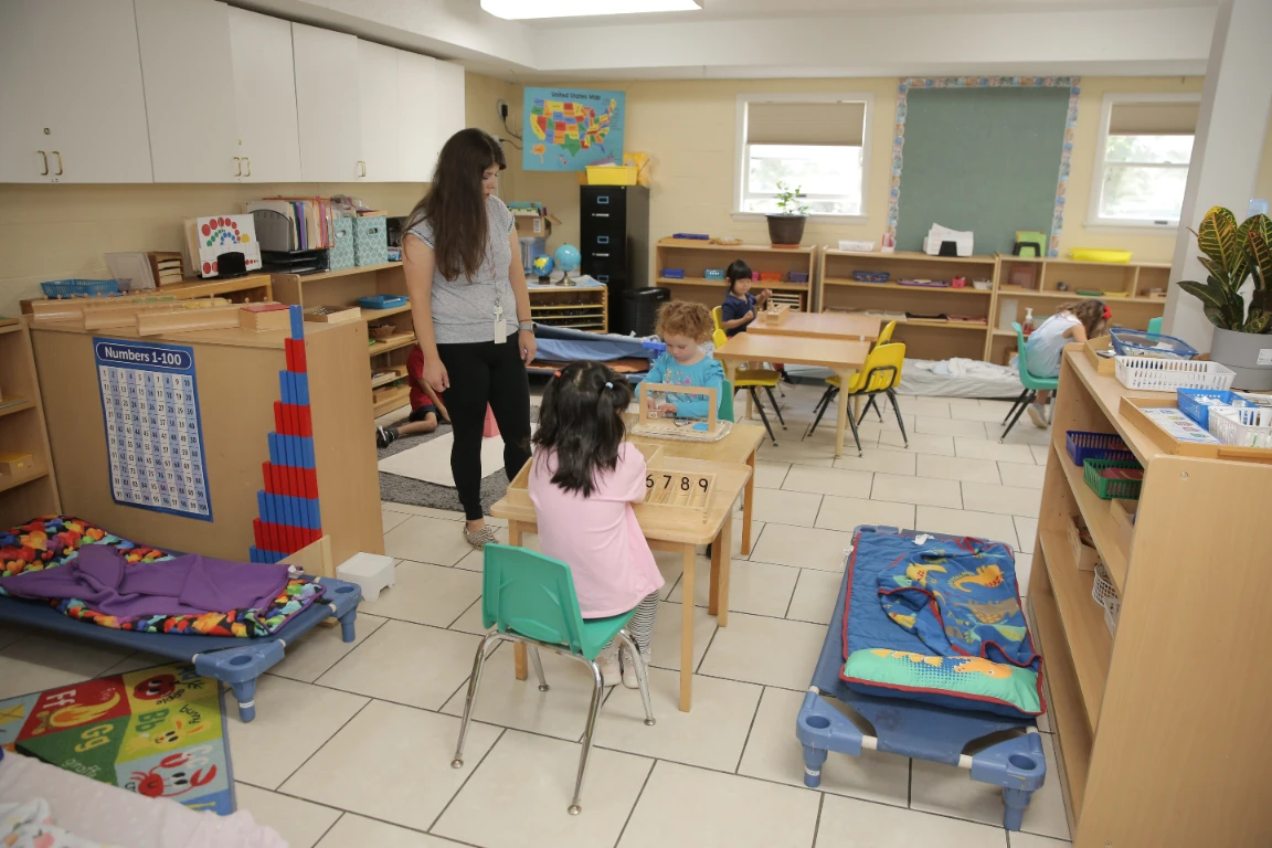 Spanish classroom in norbeck Montessori image